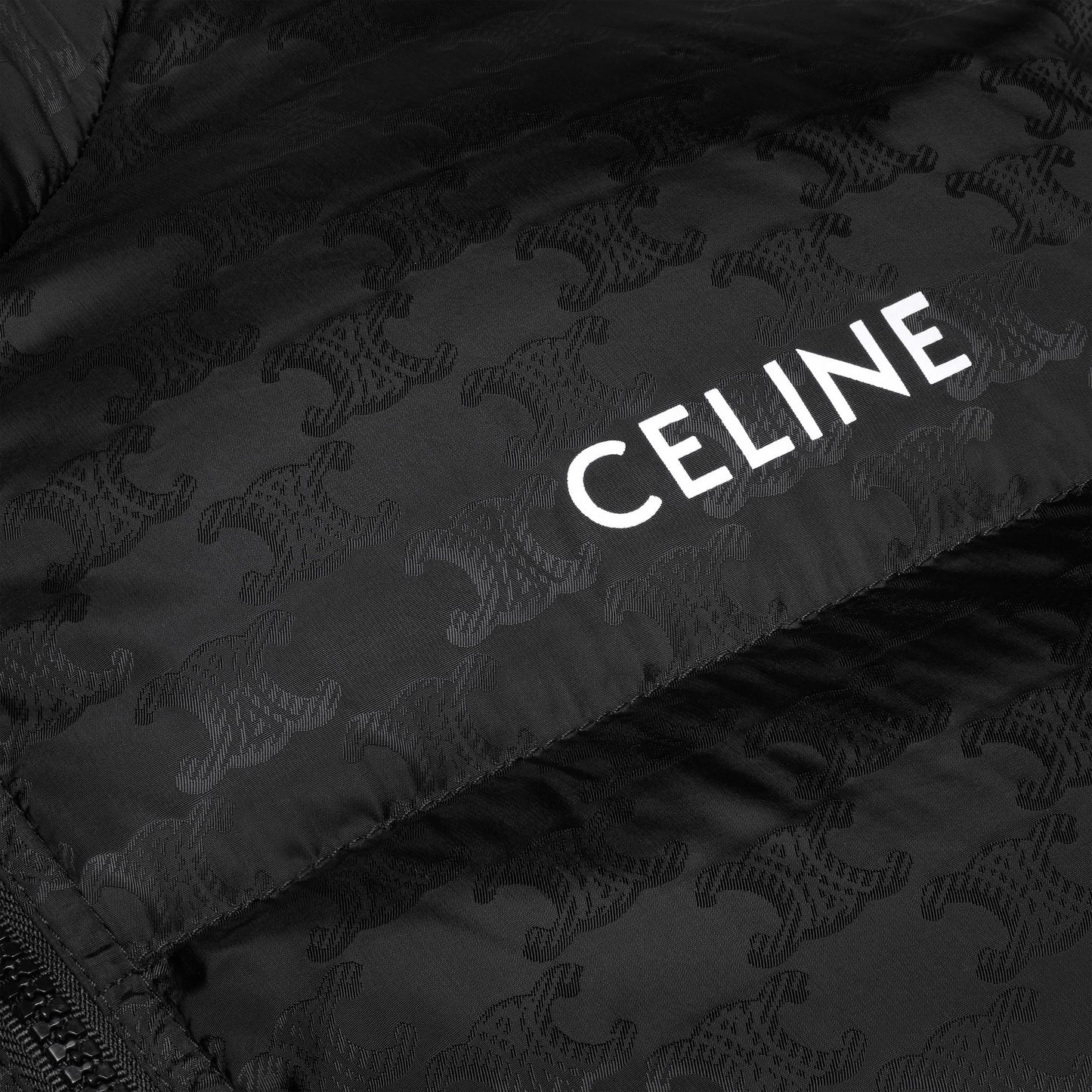 Celine Down Jacket with Celine Print in Triomphe Nylon Jacquard (Men's)