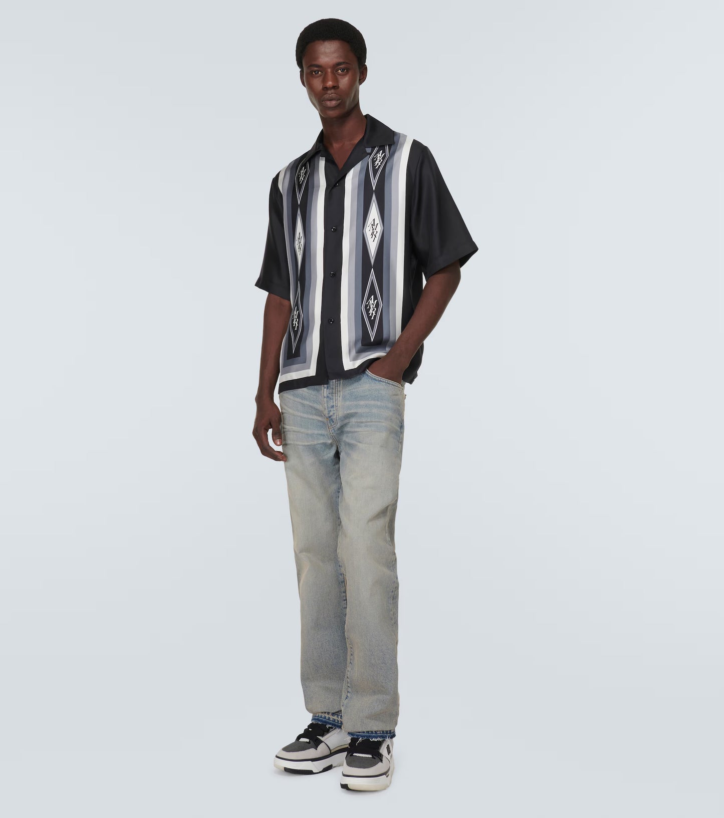 Amiri Release Hem Straight Jeans