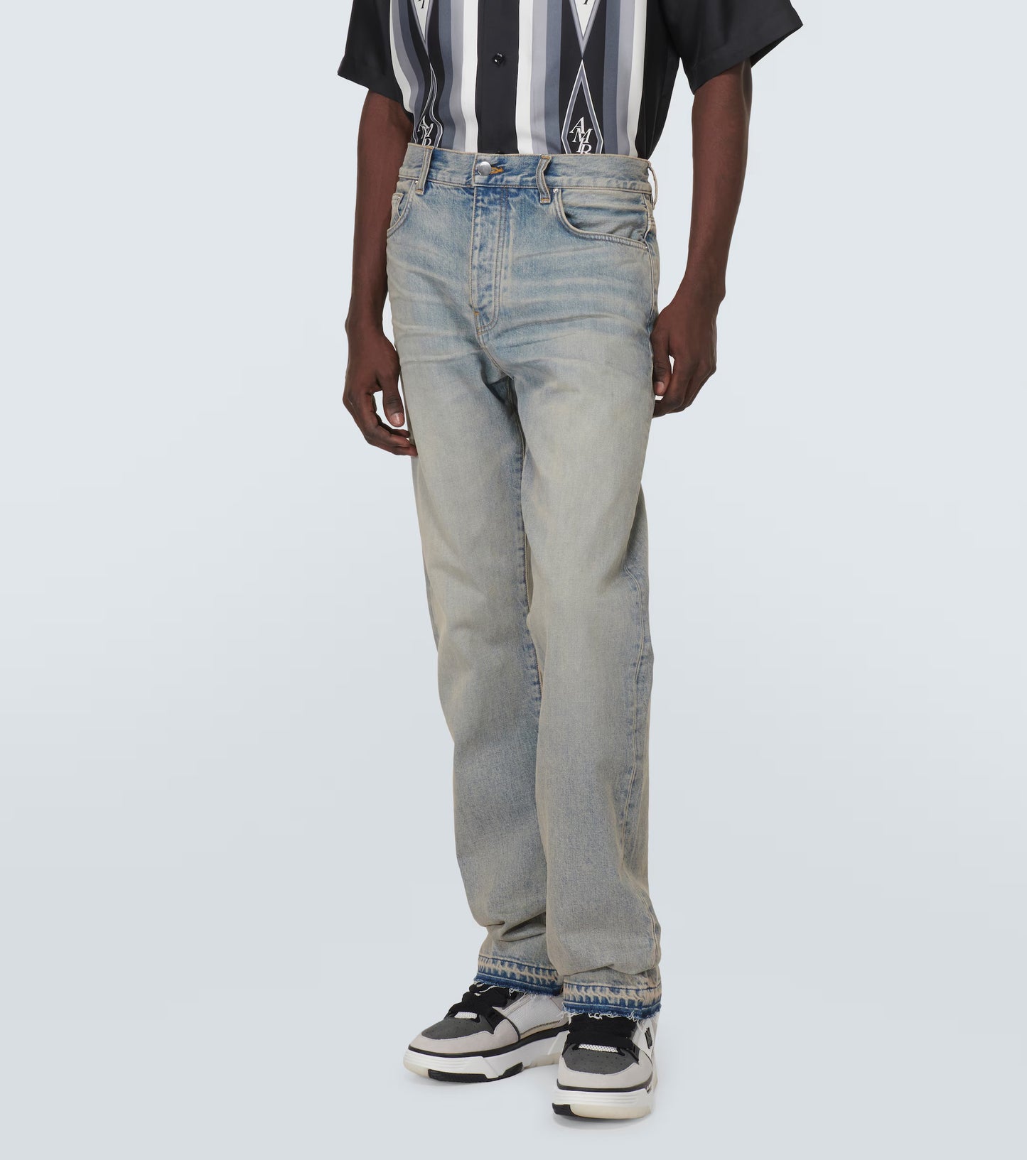Amiri Release Hem Straight Jeans