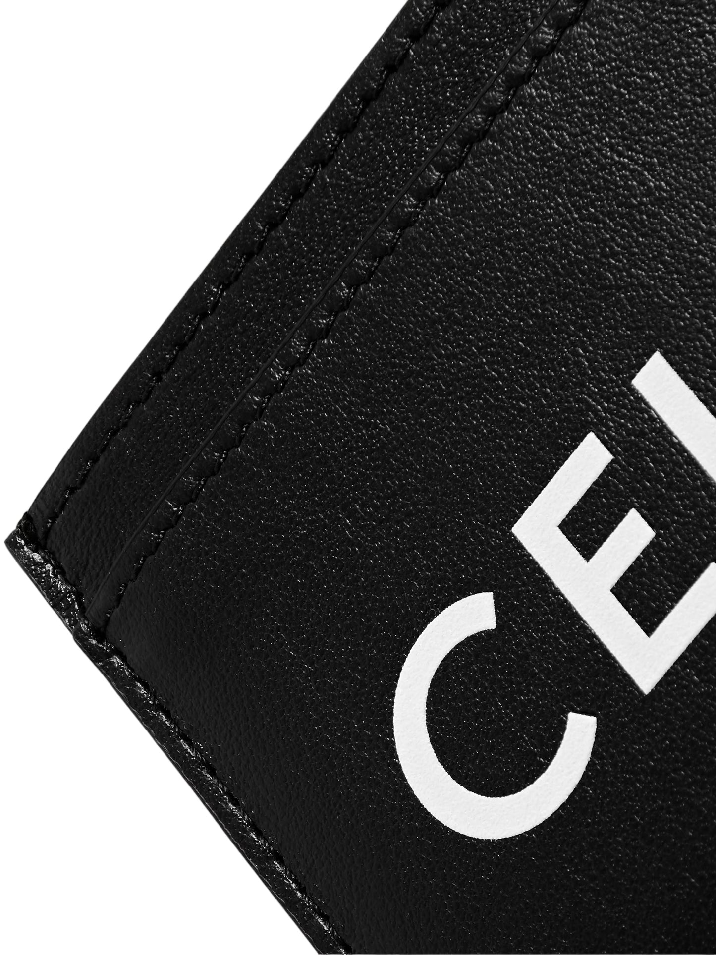 Celine Logo Print Cardholder in Smooth Leather