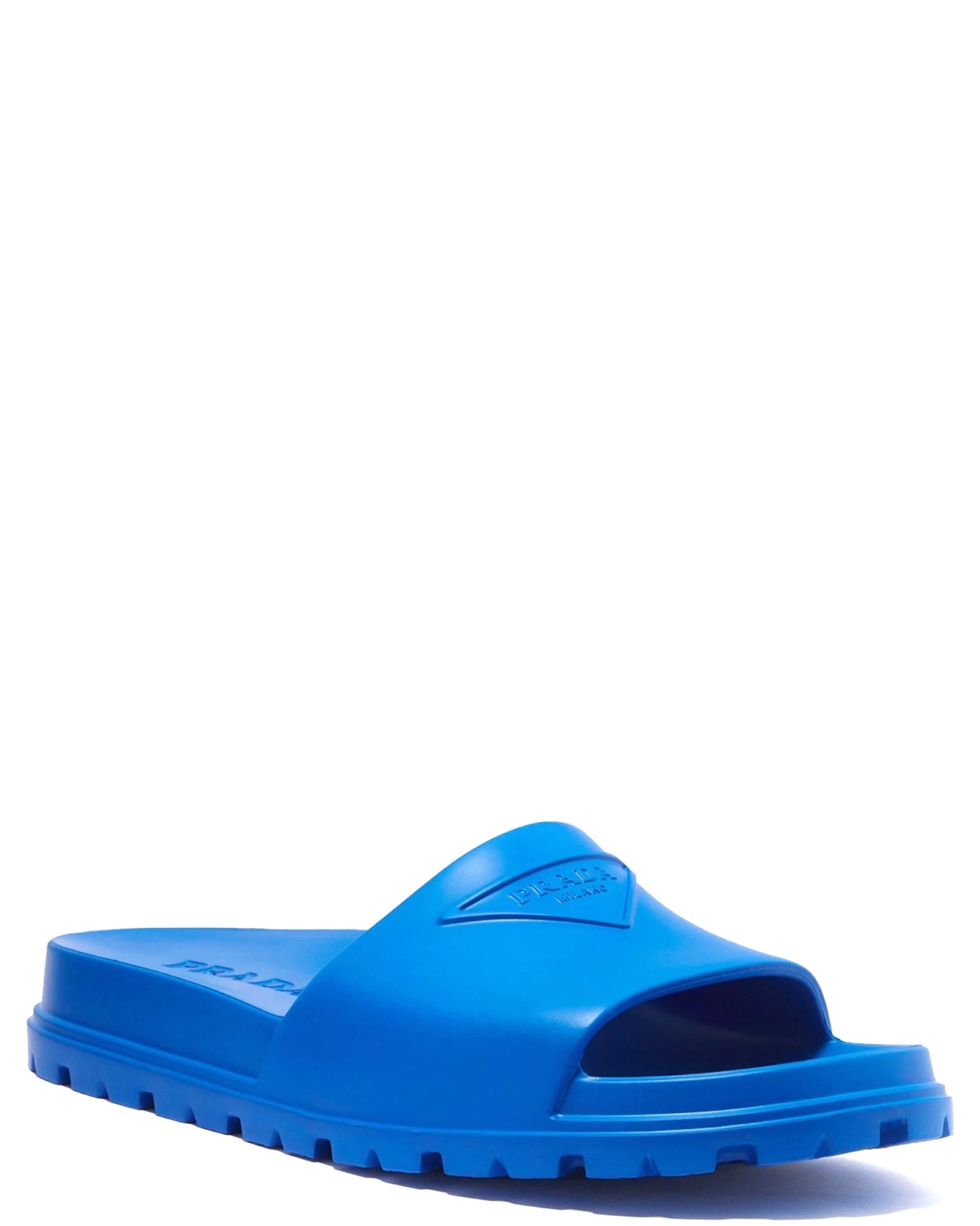 Prada Logo Soft Slides in Rubber