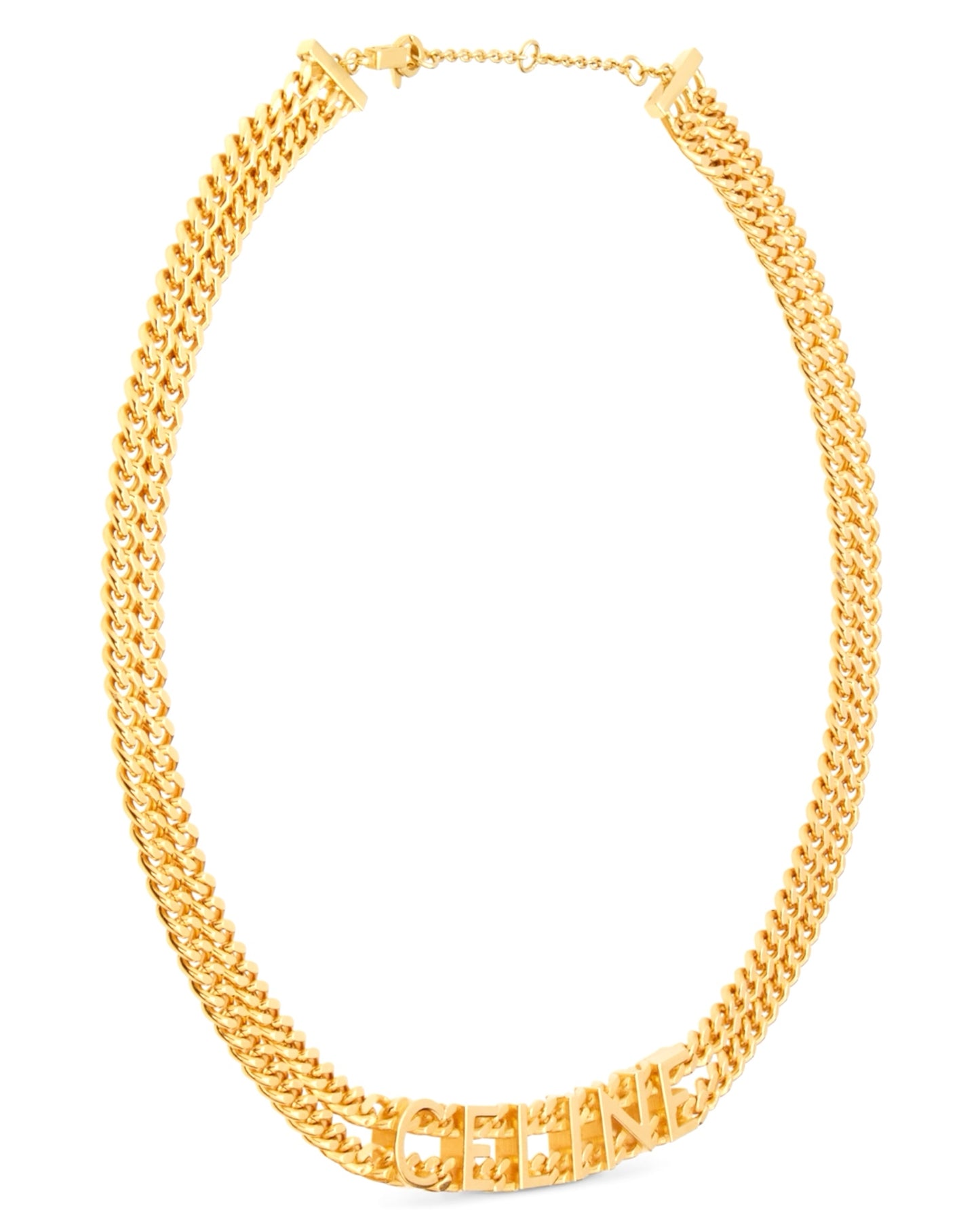 Celine Gourmette Necklace in Brass with Gold Finish