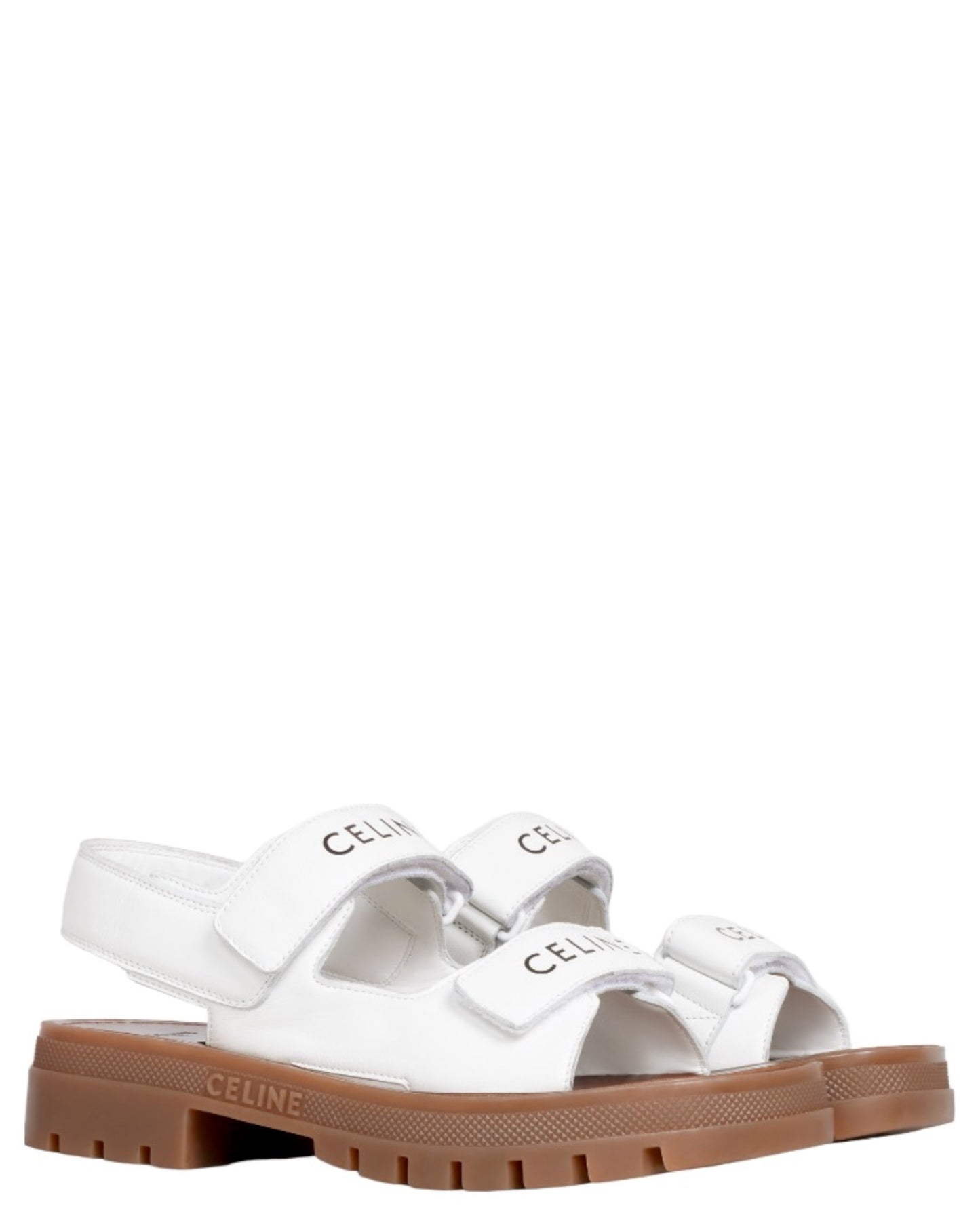 Celine Leo Scratch Sandal in Calfskin