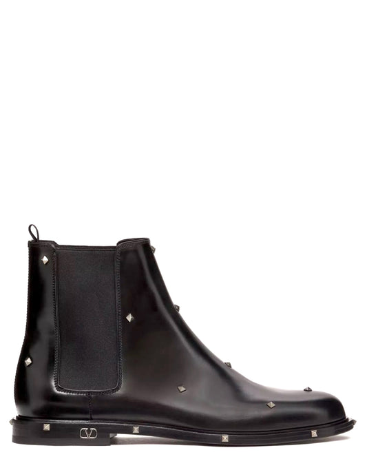 Valentino Garavani Aristopunk Stud Calfskin Ankle Boots