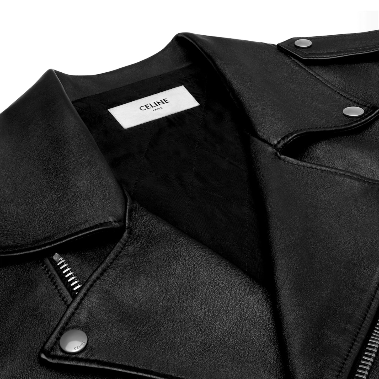 Celine Loose Biker Jacket in Calfskin (Women's)