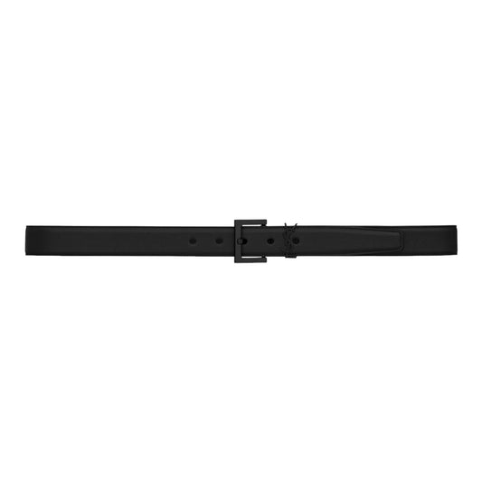 Saint Laurent Cassandre Belt in Smooth Leather