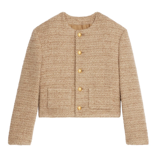 Celine Chasseur Jacket in Natural Knitted Natté (Women's)
