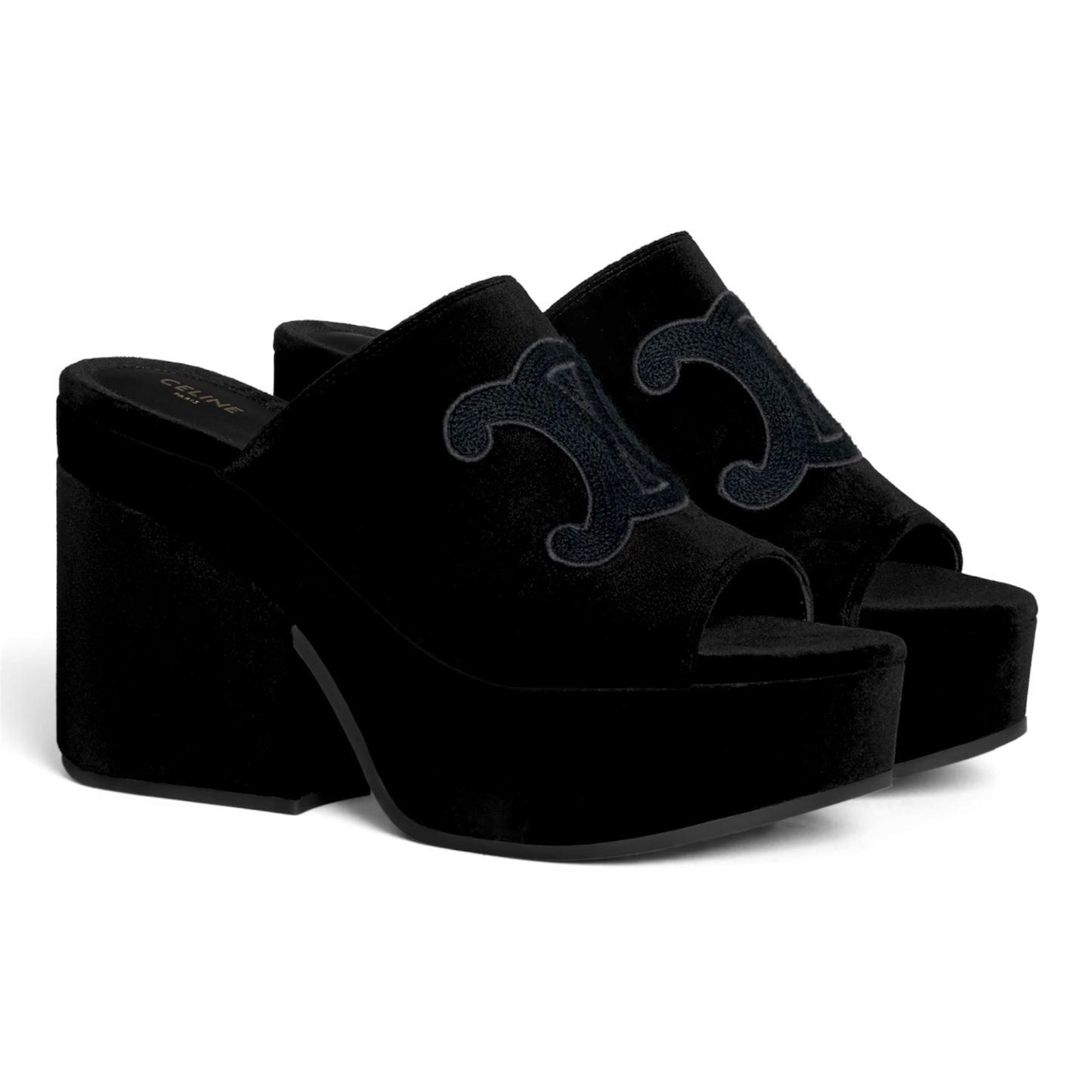 Celine Elena Mule In Velvet (Women's)