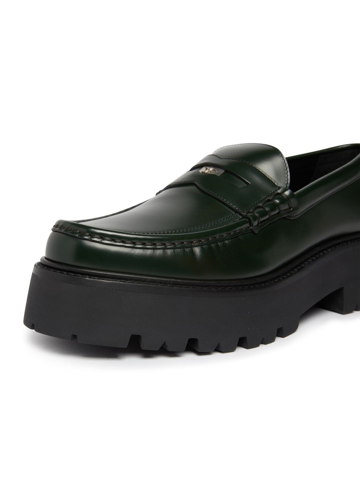 Celine Bulky Polished Bull Penny Loafers