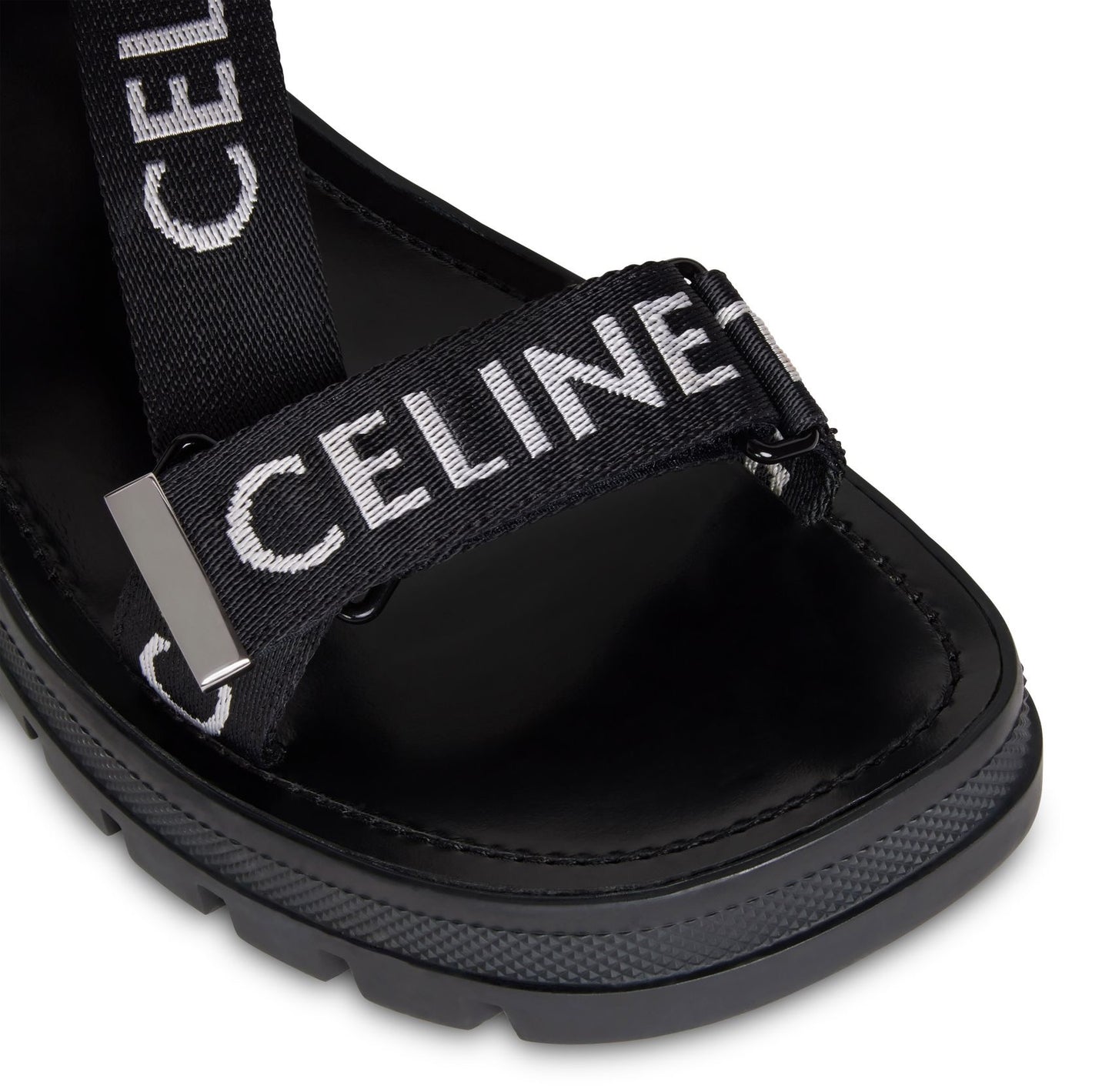 Celine Leo Strappy  with "CELINE" Jacquard Sandals