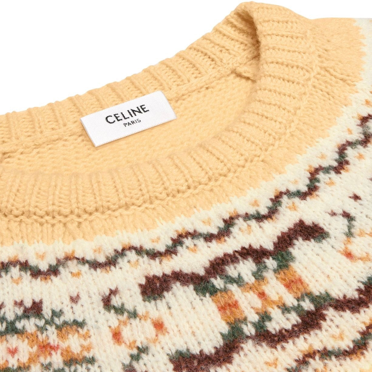 Celine Crewneck Sweater in Triomphe Fair Isle Wool (Women’s)