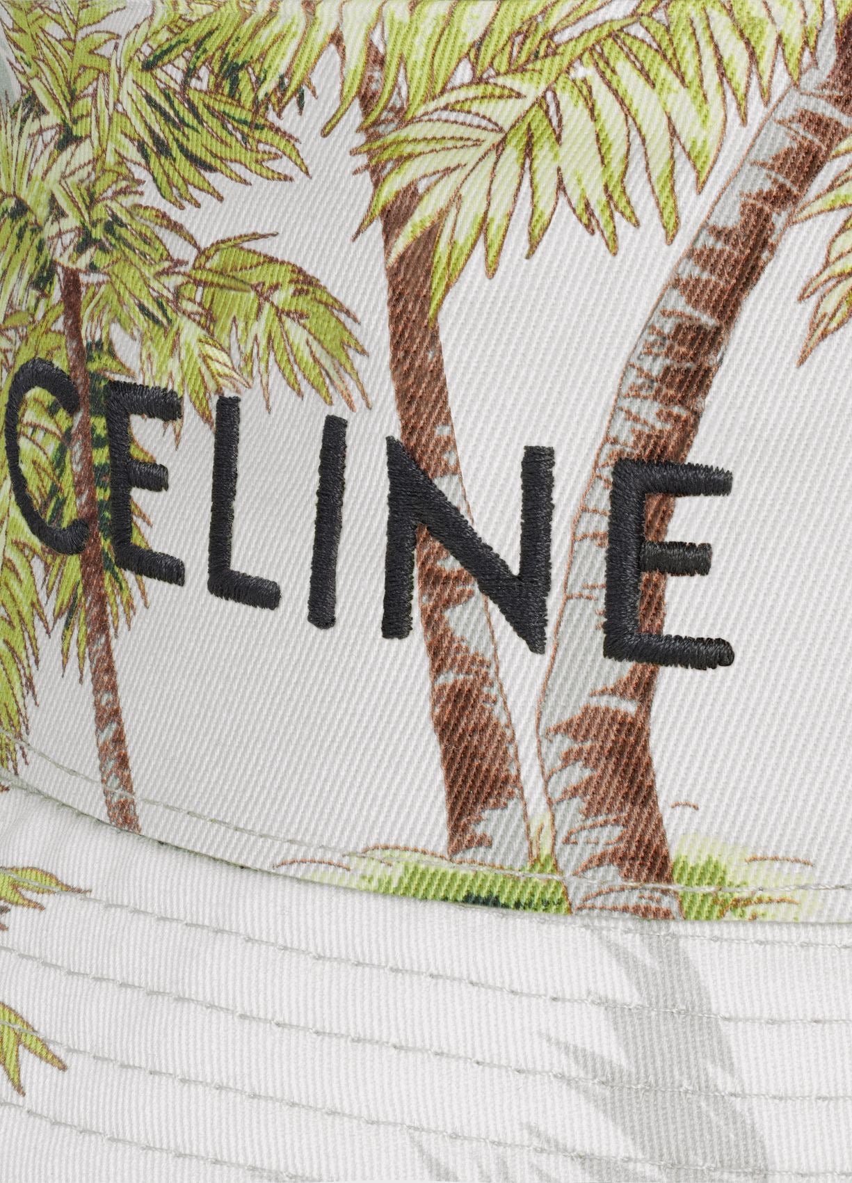 Celine Bucket Hat with Drawstring in Cotton Gabardine