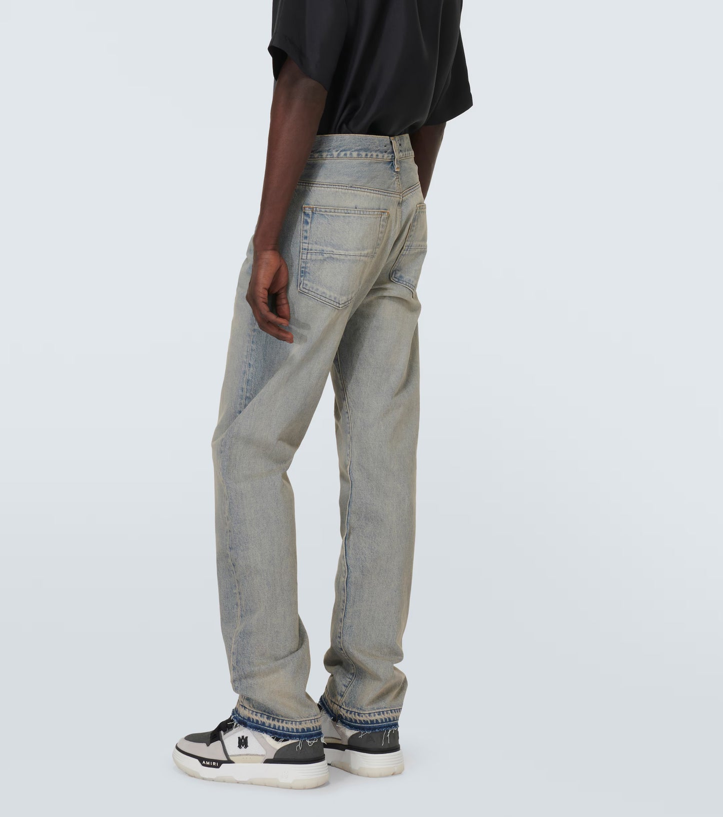 Amiri Release Hem Straight Jeans