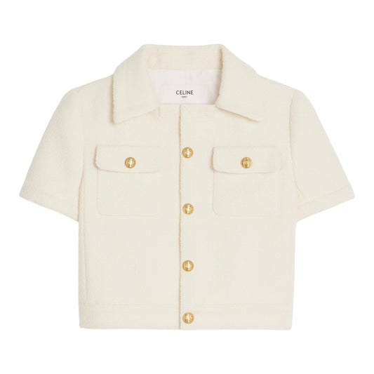 Celine Cropped Chelsea Jacket in Tweed (Women's)