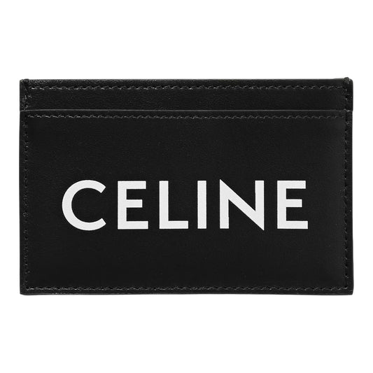 Celine Logo Print Cardholder in Smooth Leather