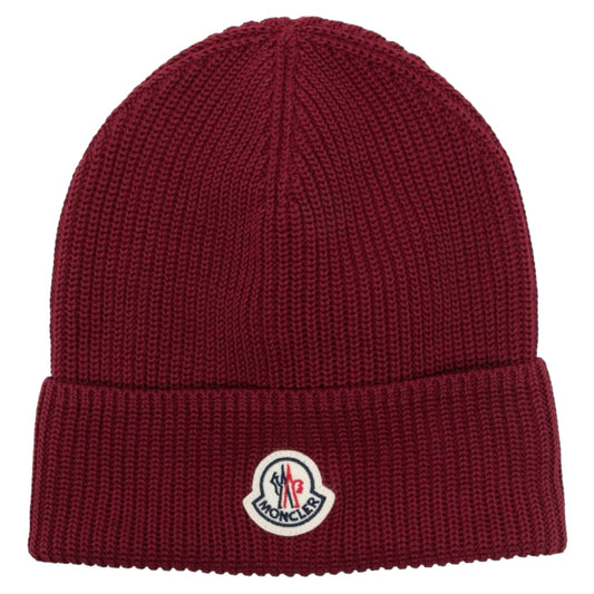 Moncler Logo-Patch Cotton Beanie