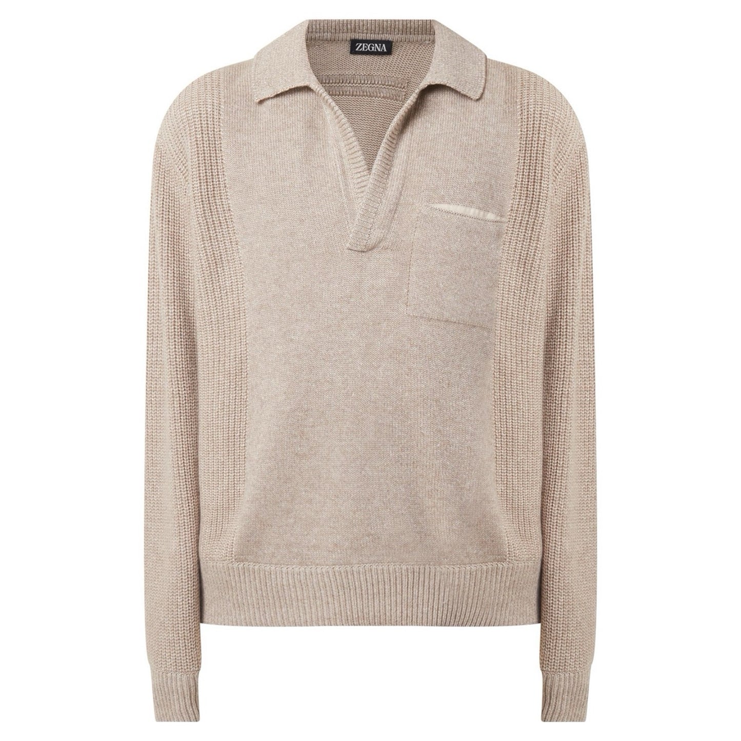 Zegna Cashmere Pocket Polo Sweater