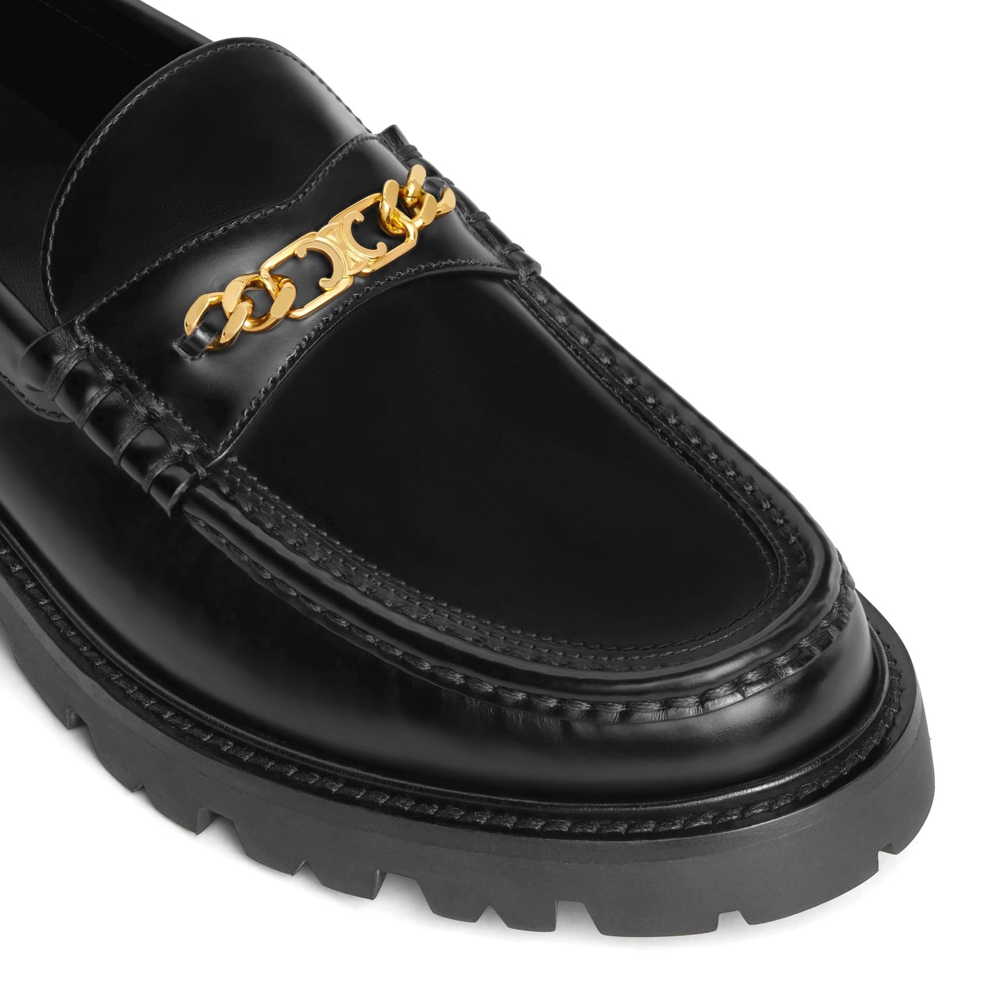 Celine Margaret Triomphe Loafer in Polished Bull