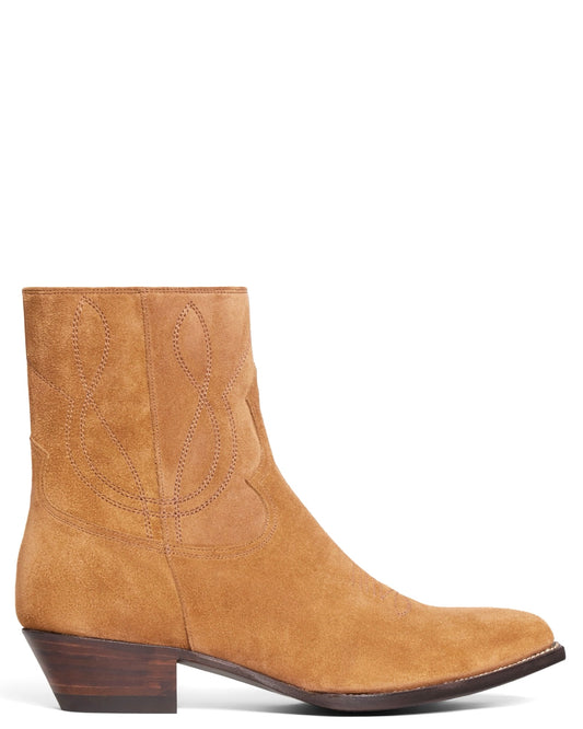 Celine Western Zipped Boots in Suede Calfskin