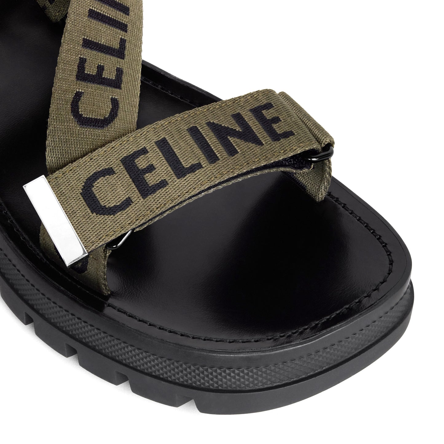 Celine Leo Strappy with "CELINE" Jacquard Sandals