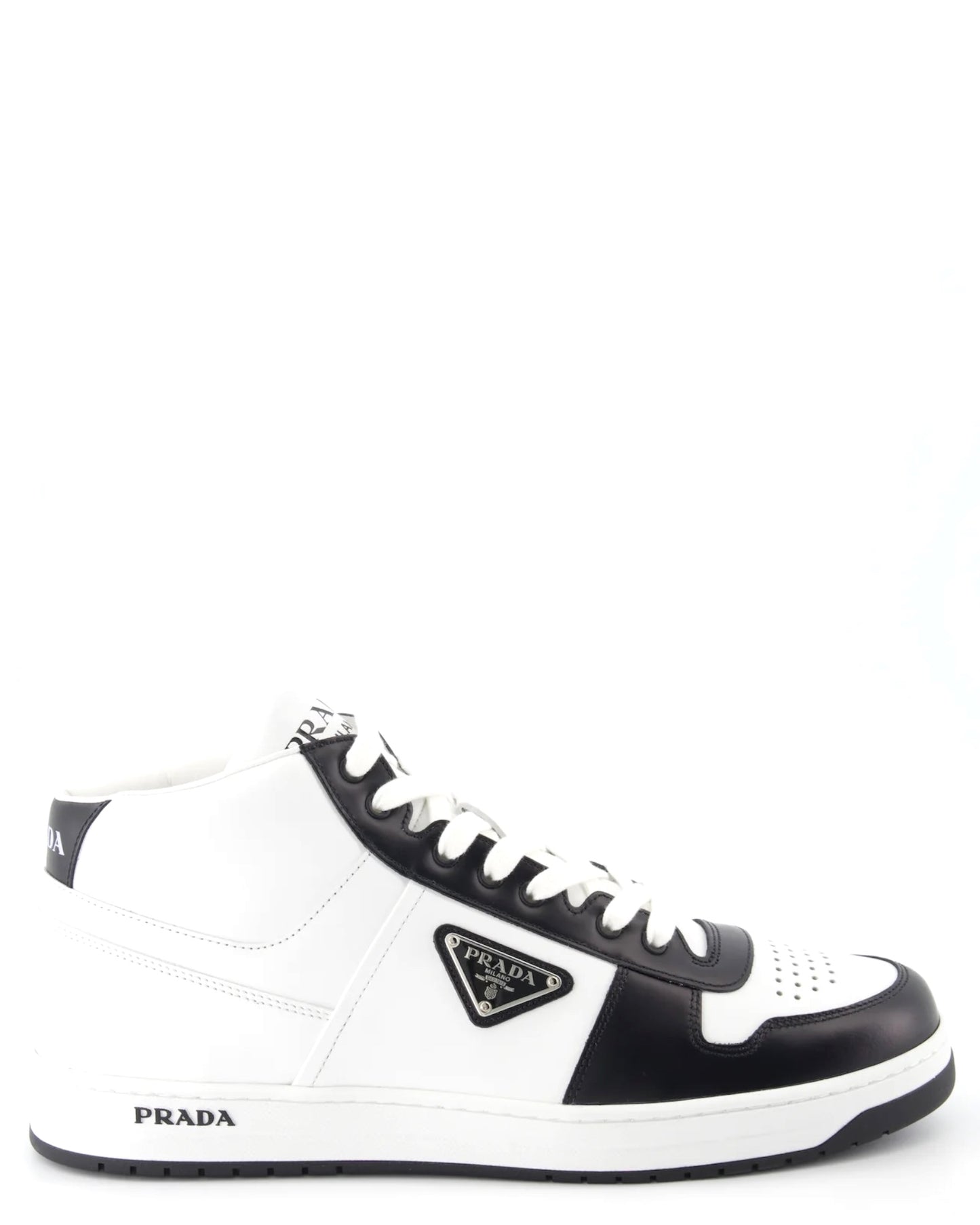 Prada Downtown Leather High-Top Sneaker