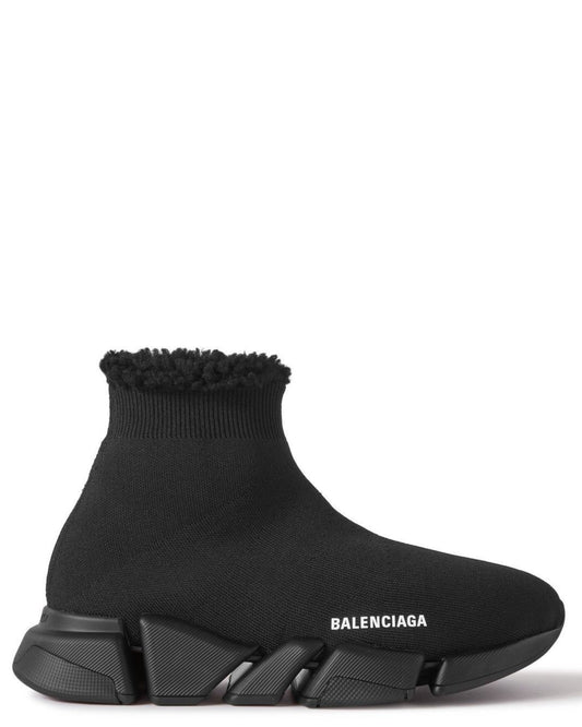 Balenciaga Speed 2.0 LT New Recycled Knit Fake Fur Sneakers