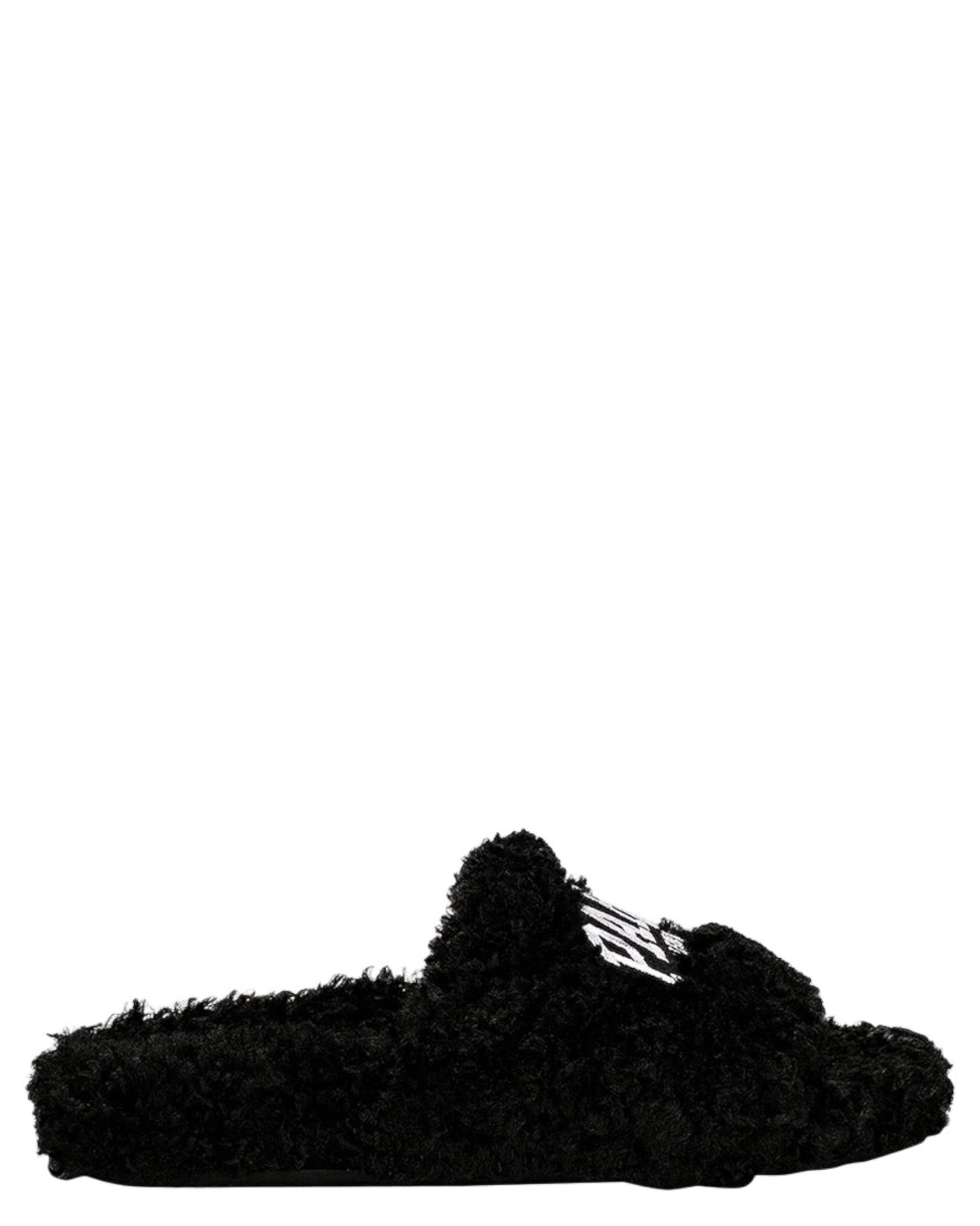 Balenciaga  Furry  Fake Shearling Slide Sandals