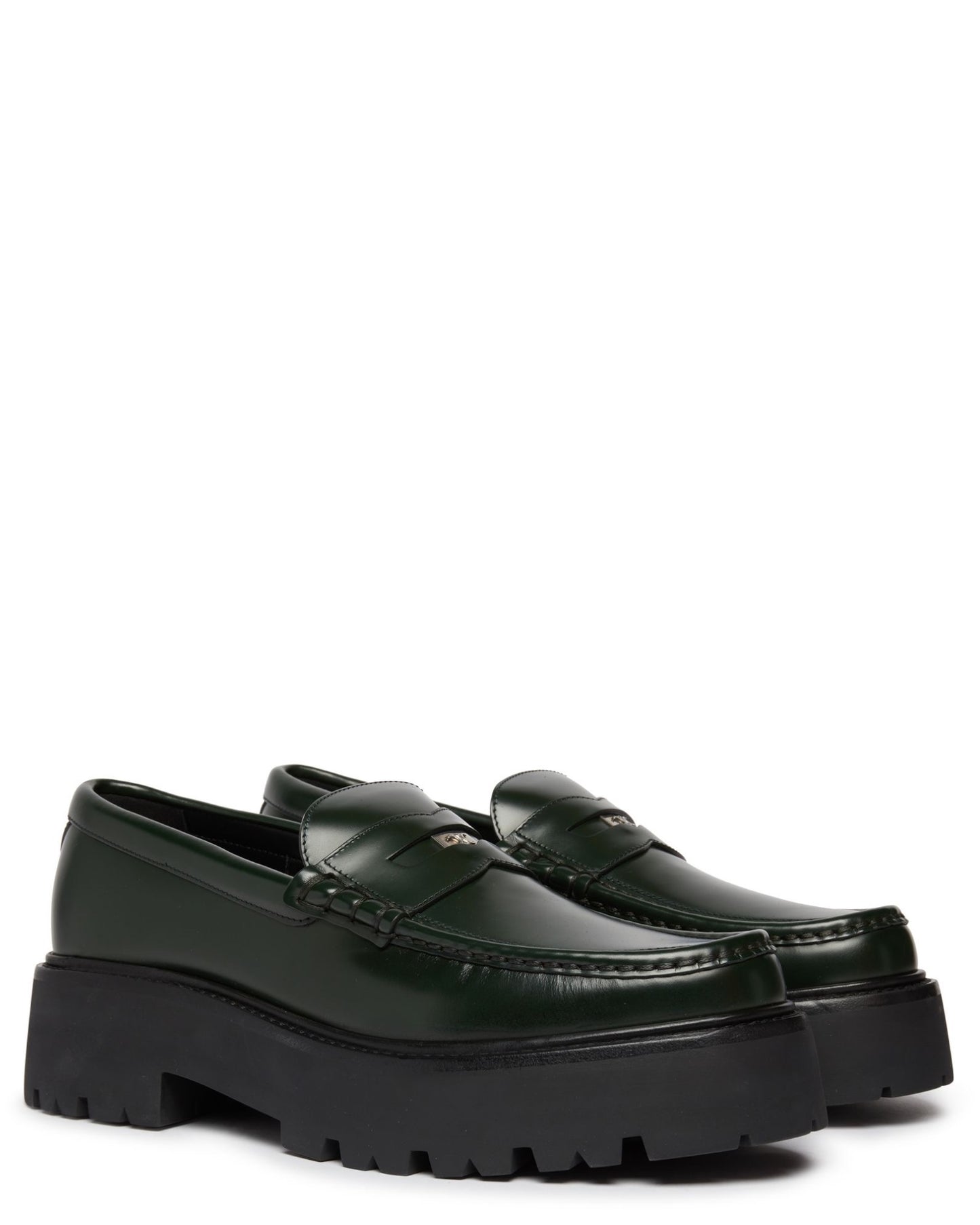 Celine Bulky Polished Bull Penny Loafers