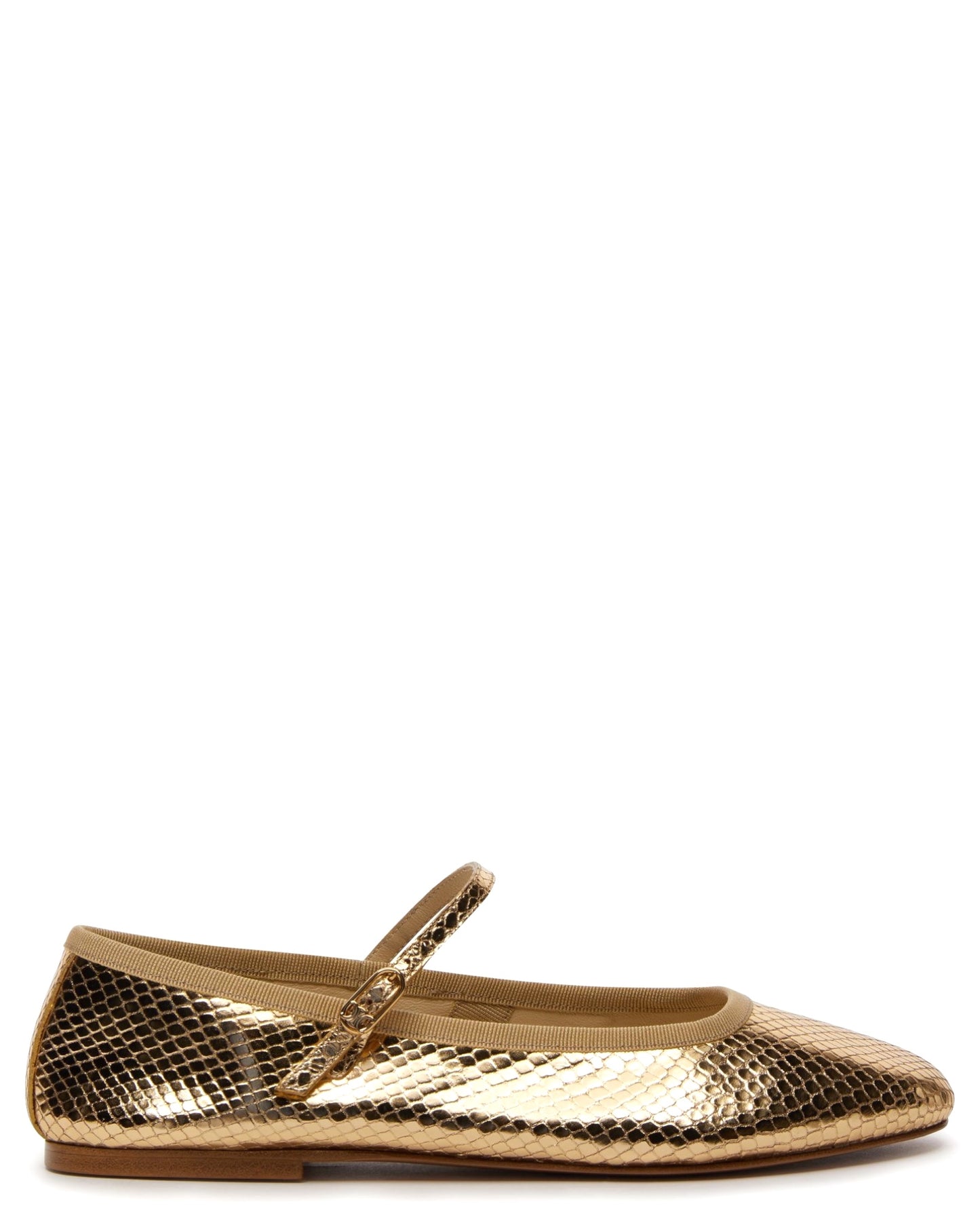 Celine Mary Jane Ballerina Flats in Python Stamped Calfskin