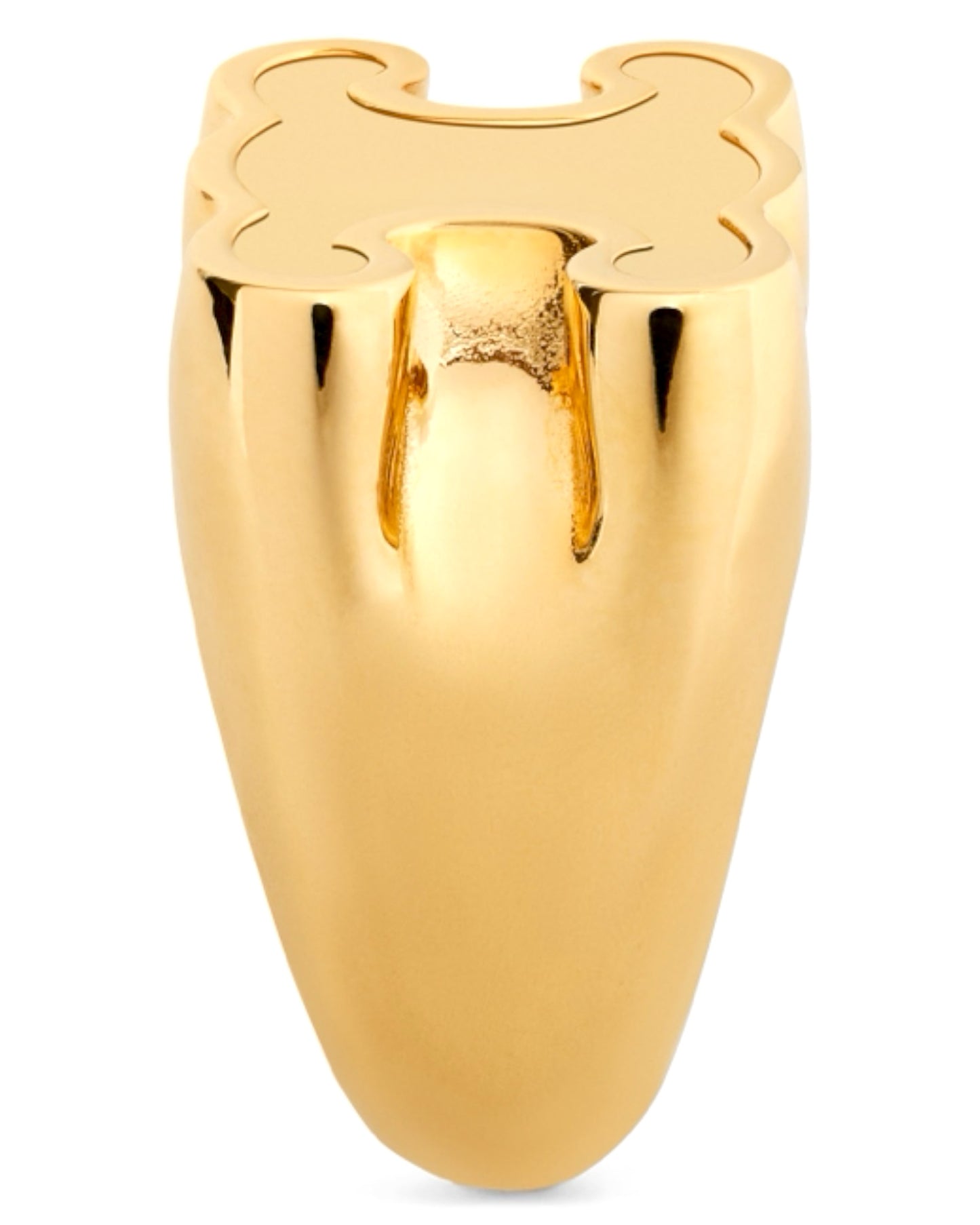 Celine Chevalière Ring in Brass with Gold Finish