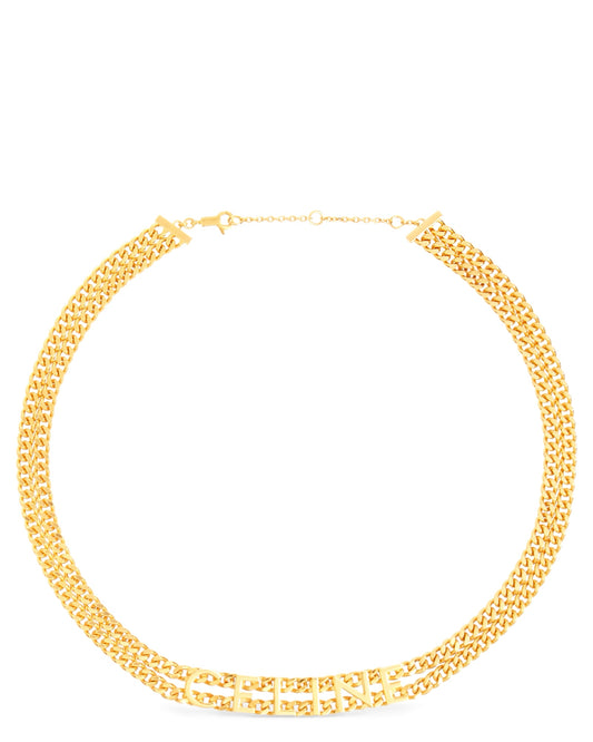 Celine Gourmette Necklace in Brass with Gold Finish