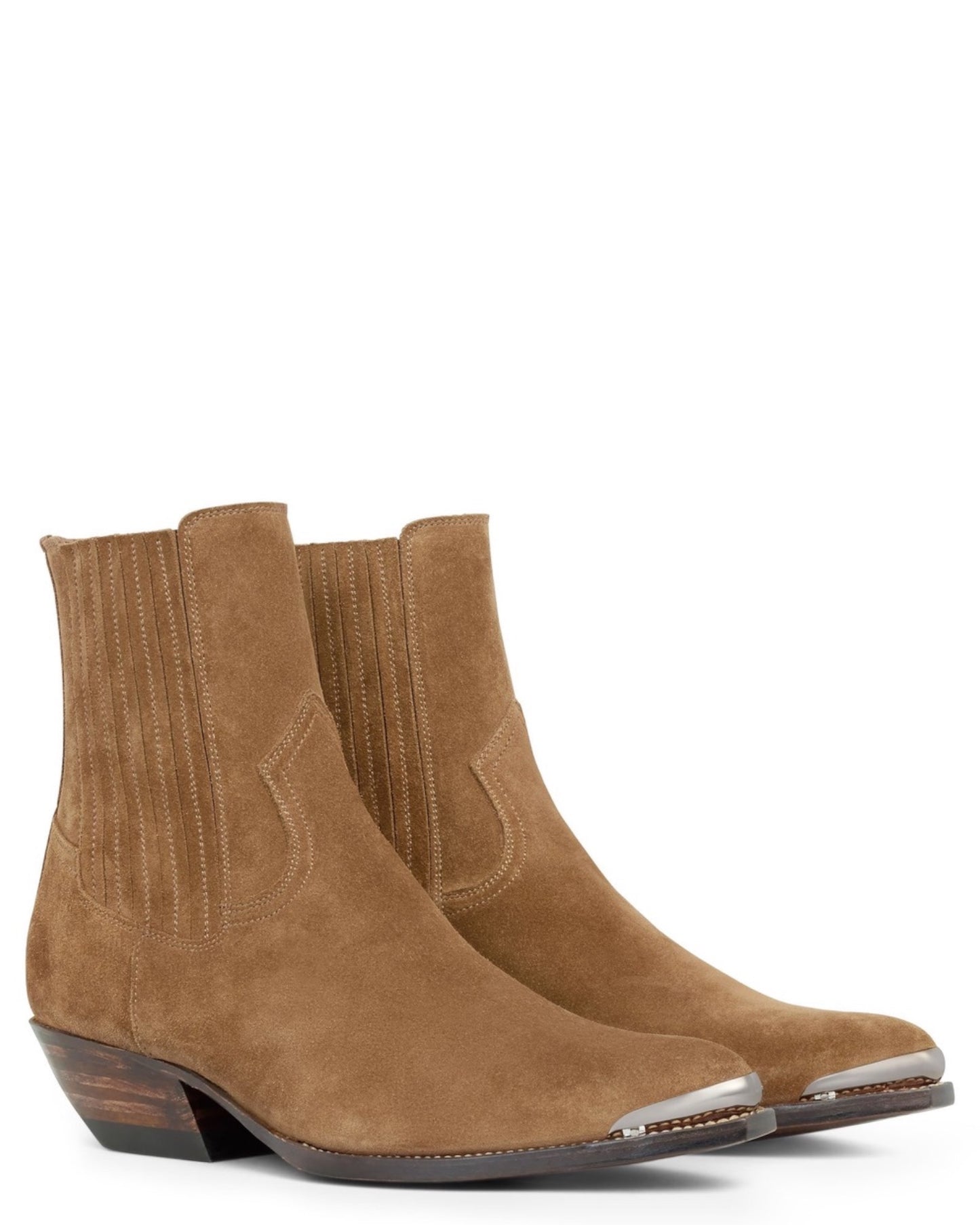 Celine Cruiser Chelsea Boots in Suede Calfskin with Metal Toe