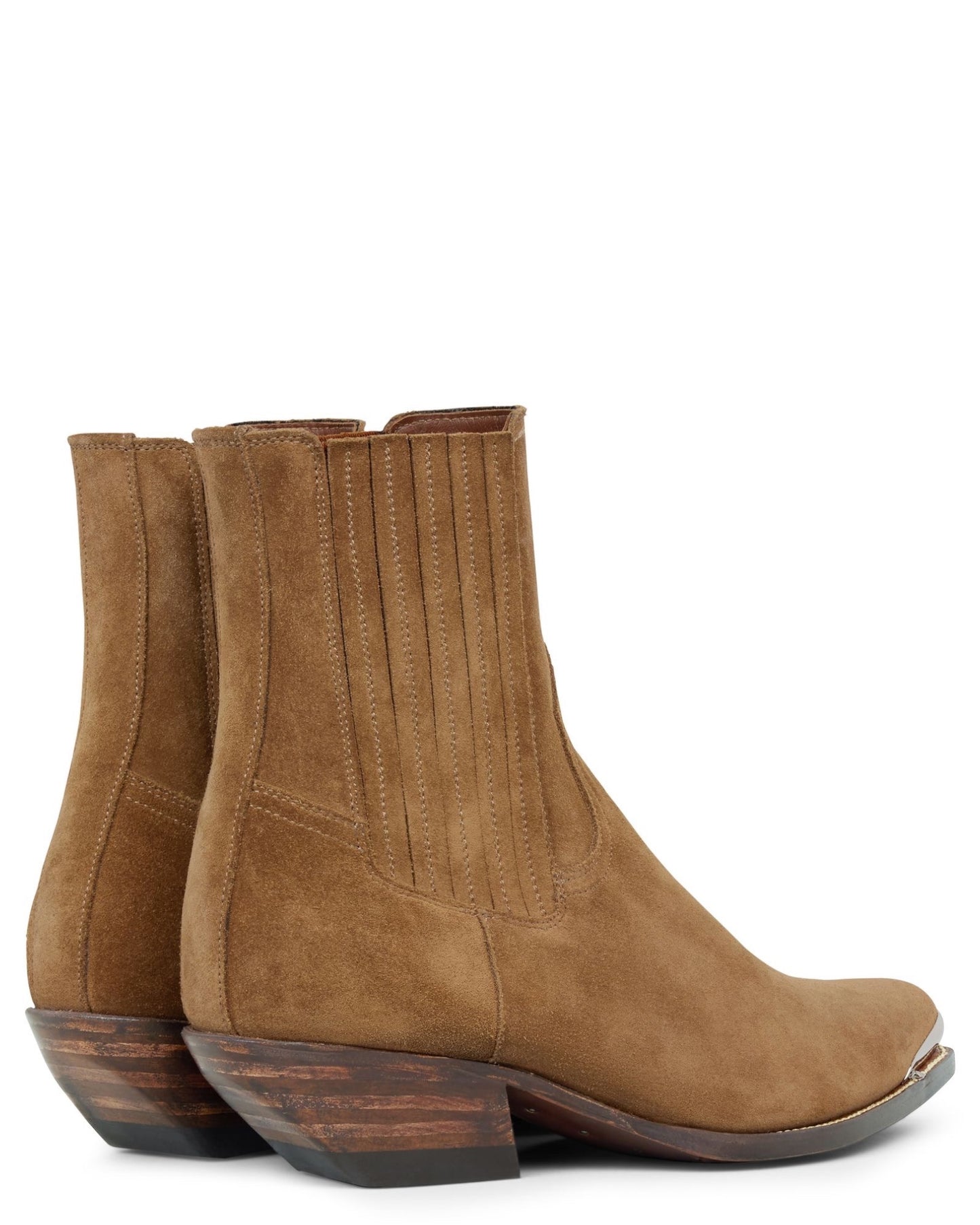 Celine Cruiser Chelsea Boots in Suede Calfskin with Metal Toe