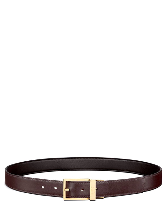 Dior Reversible Belt in Smooth Calfskin Leather