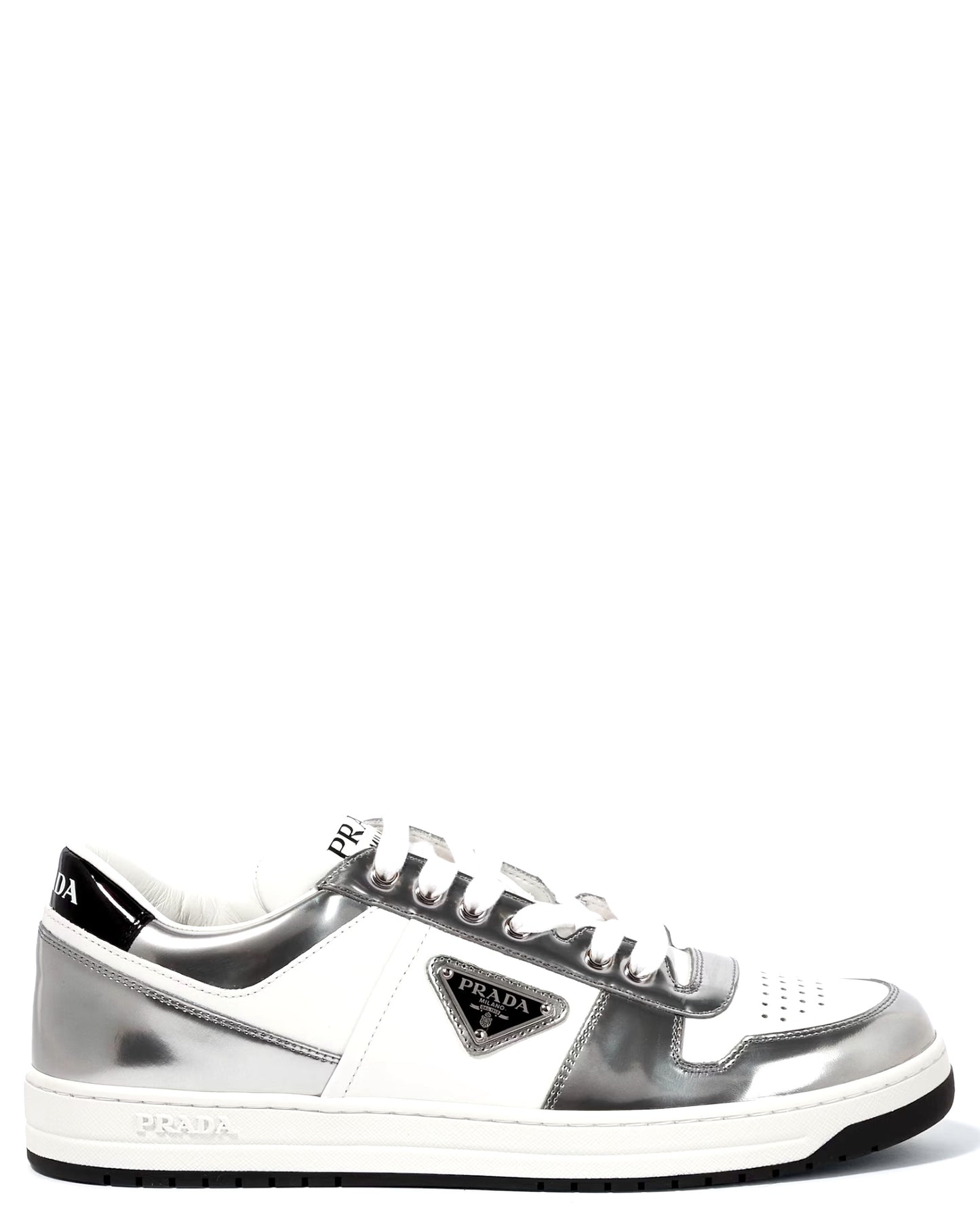 Prada Downtown Leather Low-Top Sneakers