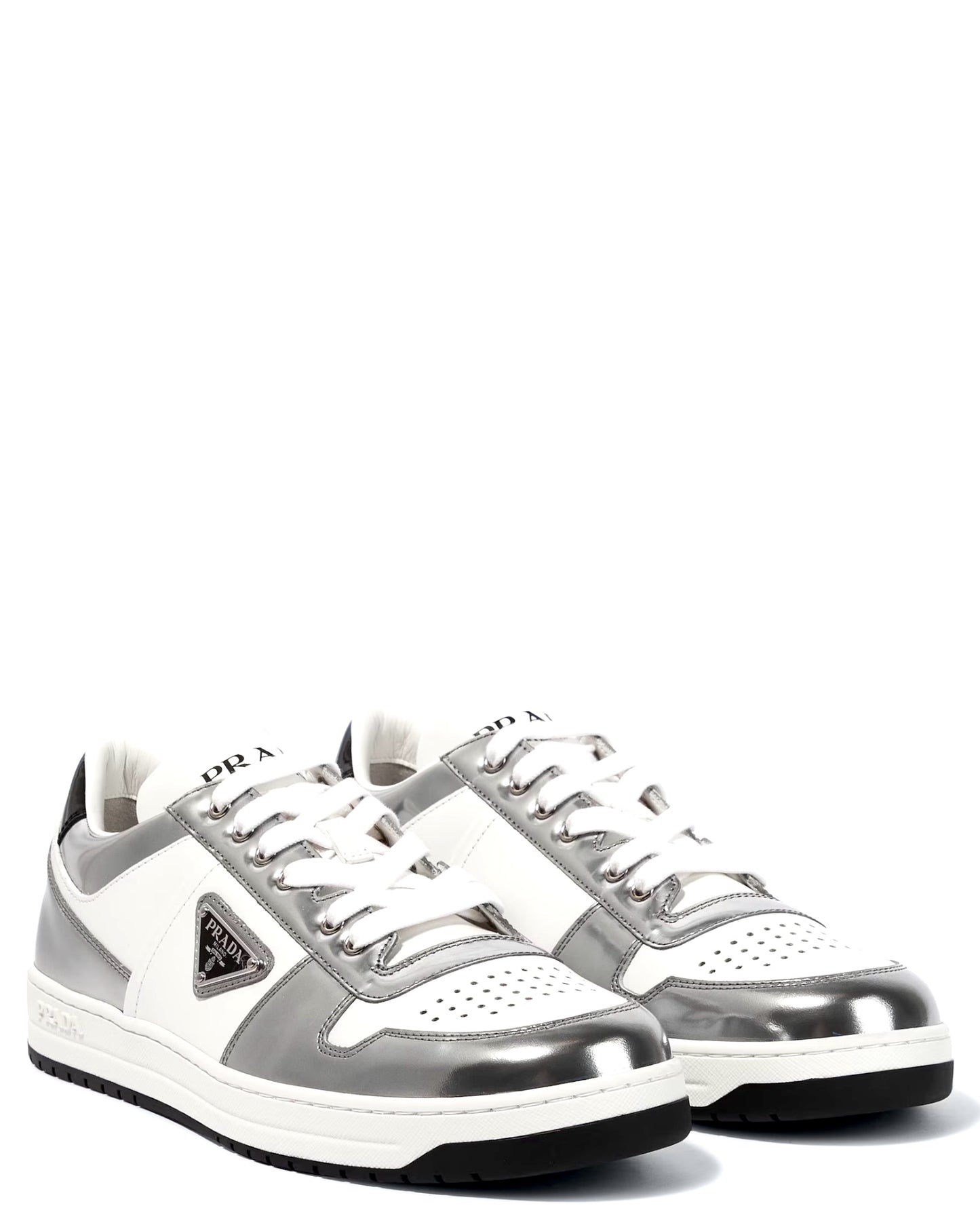 Prada Downtown Leather Low-Top Sneakers