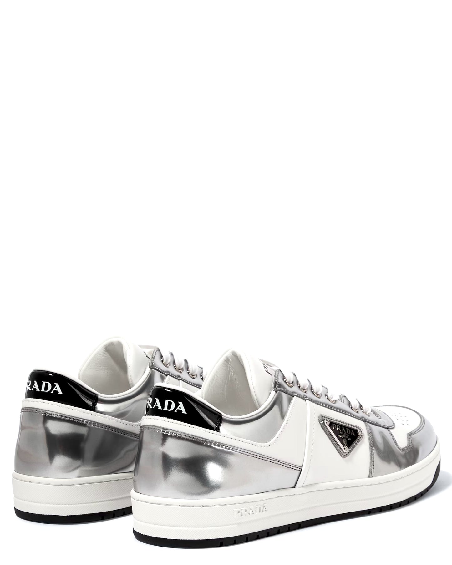 Prada Downtown Leather Low-Top Sneakers