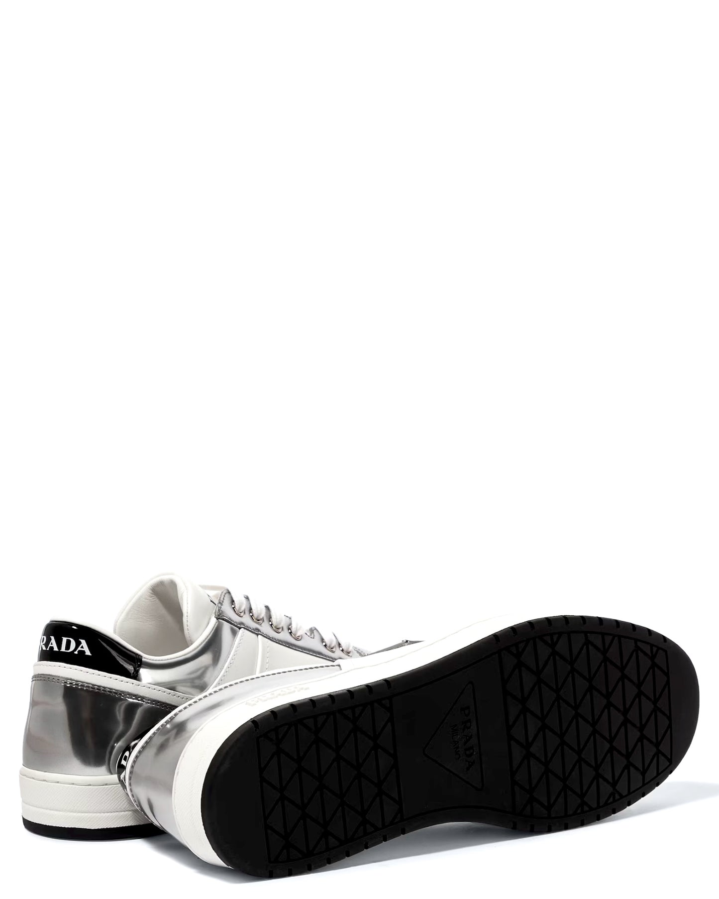 Prada Downtown Leather Low-Top Sneakers