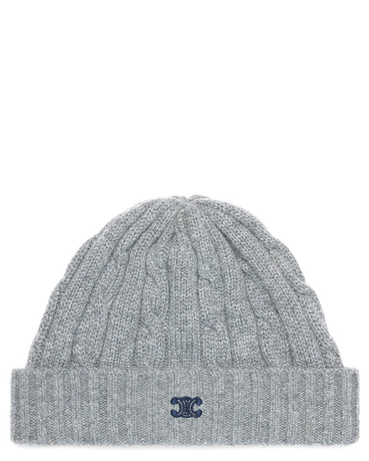 Celine Cable-Knit Beanie in Cashmere