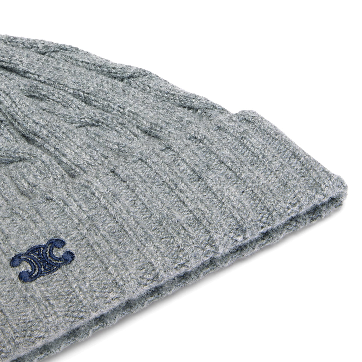 Celine Cable-Knit Beanie in Cashmere