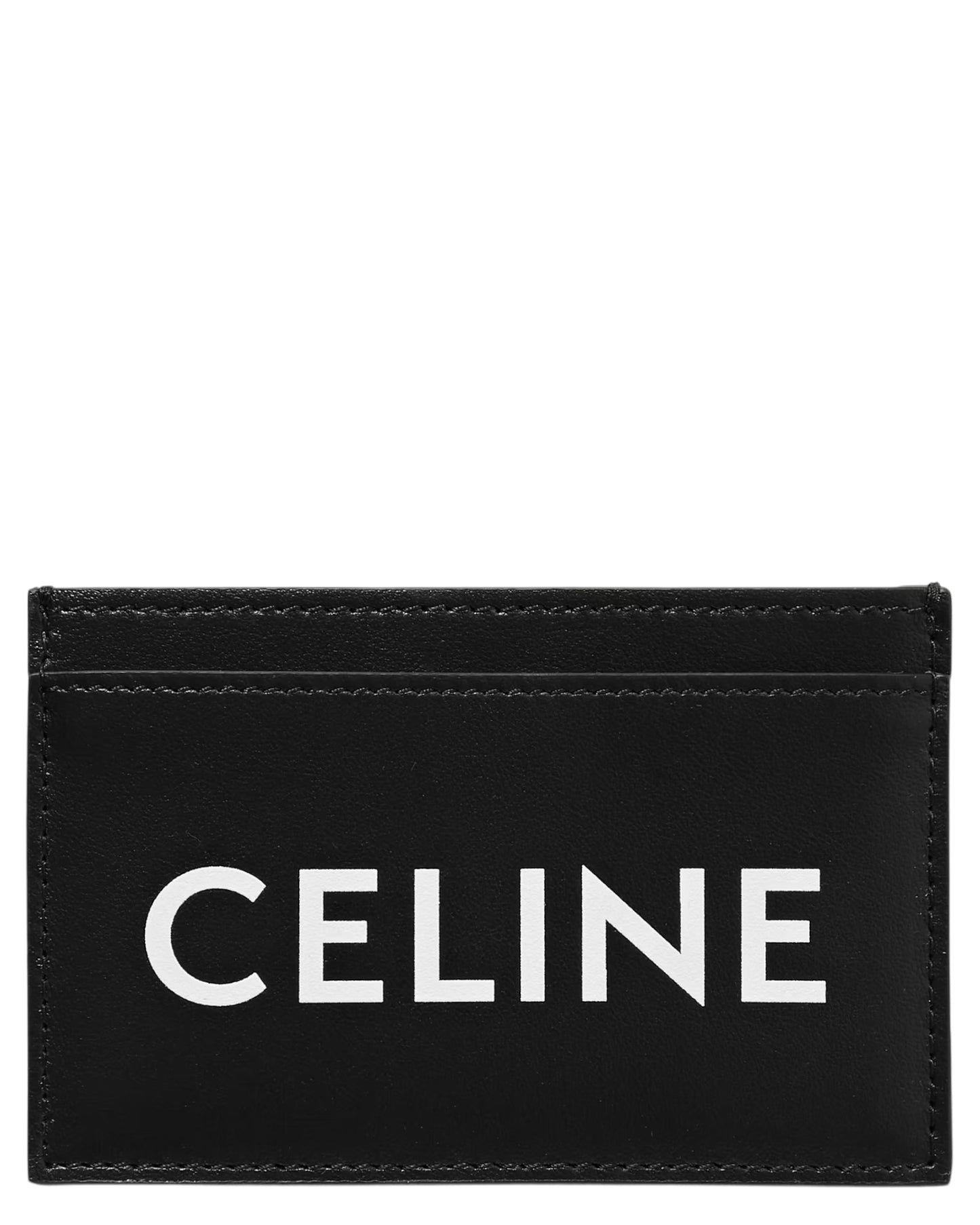 Celine Logo Print Cardholder in Smooth Leather