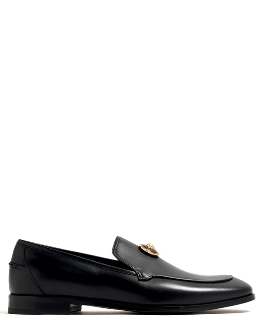 Versace La Medusa Leather Loafers