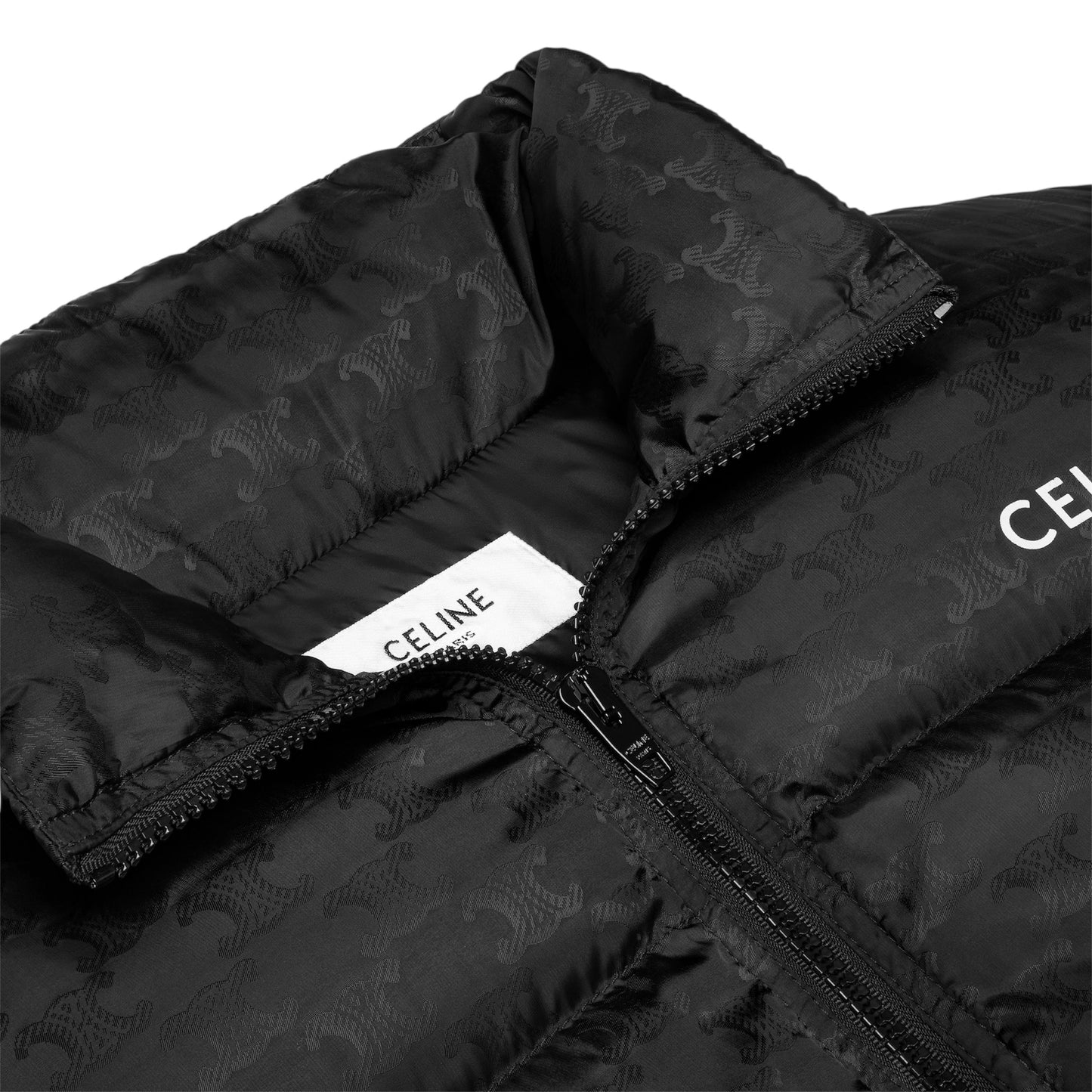 Celine Down Jacket with Celine Print in Triomphe Nylon Jacquard (Men's)