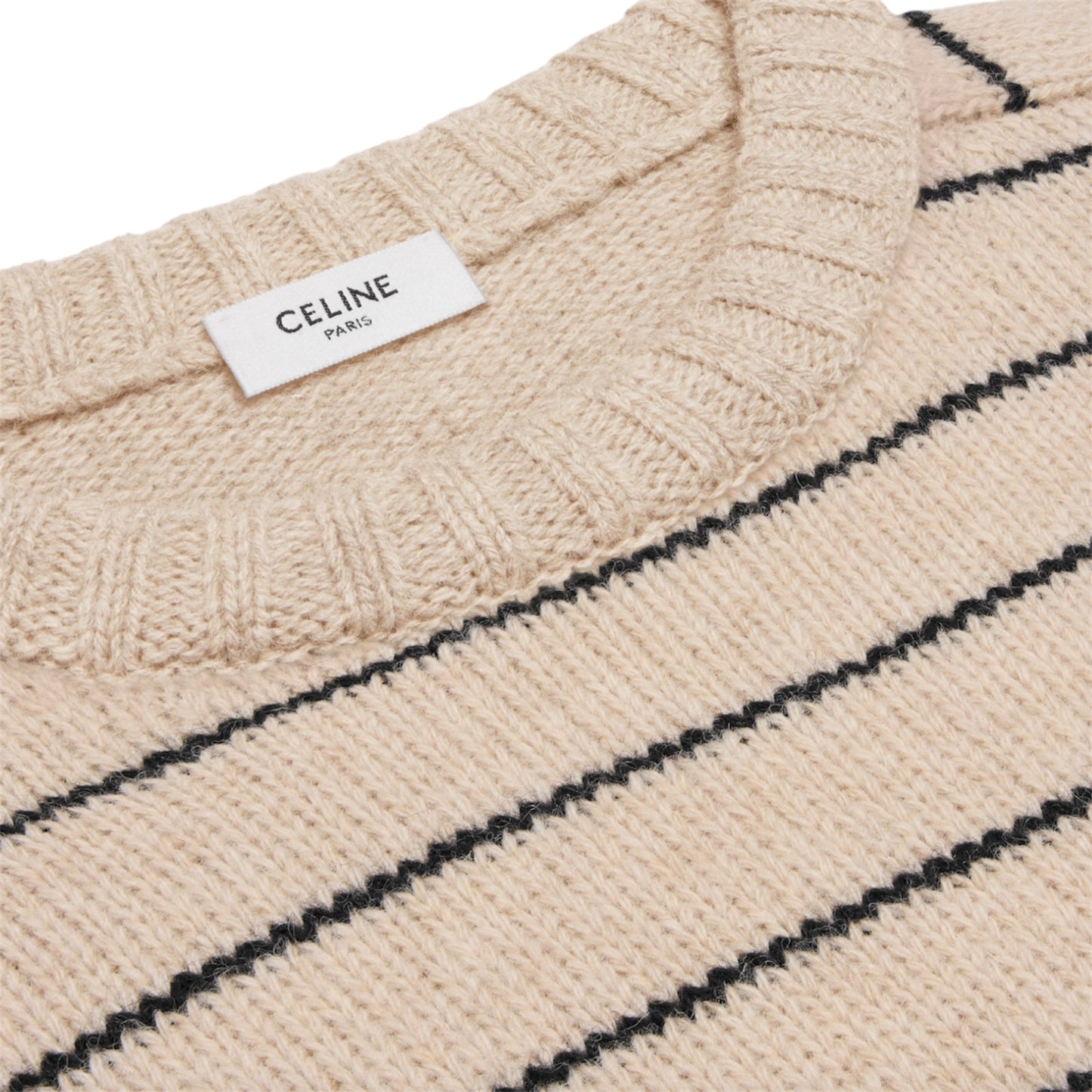 Celine Triomphe Crewneck Sweater in Striped Wool (Men's)