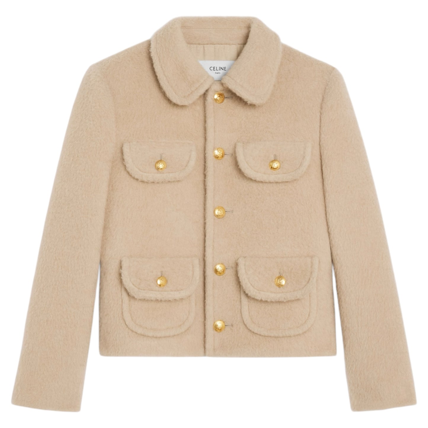 Celine Claudine Collar Jacket in Camel Wool (Women's)
