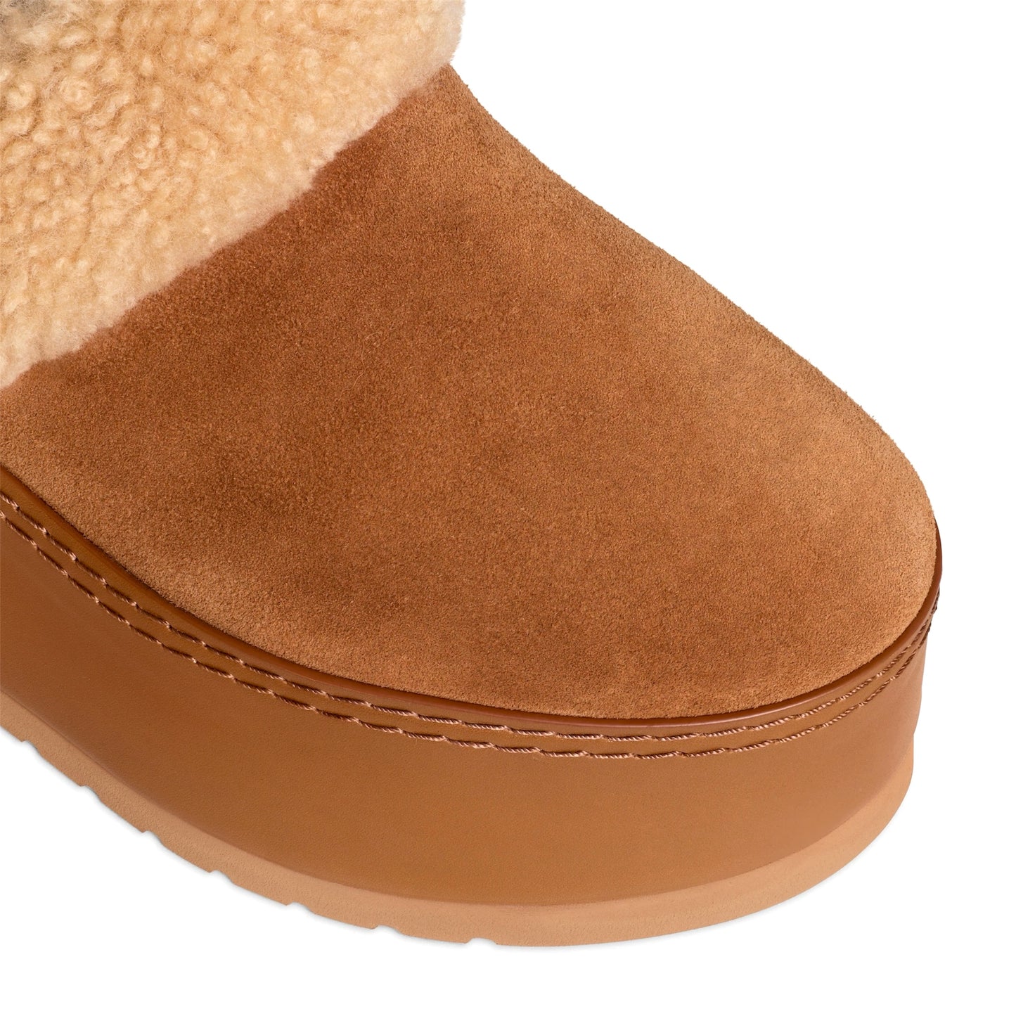 Celine Dana Wedge Mule in Suede Calfskin and Shearling (Women's)