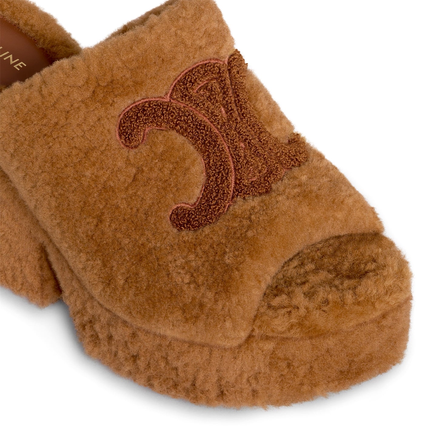 Celine Elena Mule in Shearling (Women's)