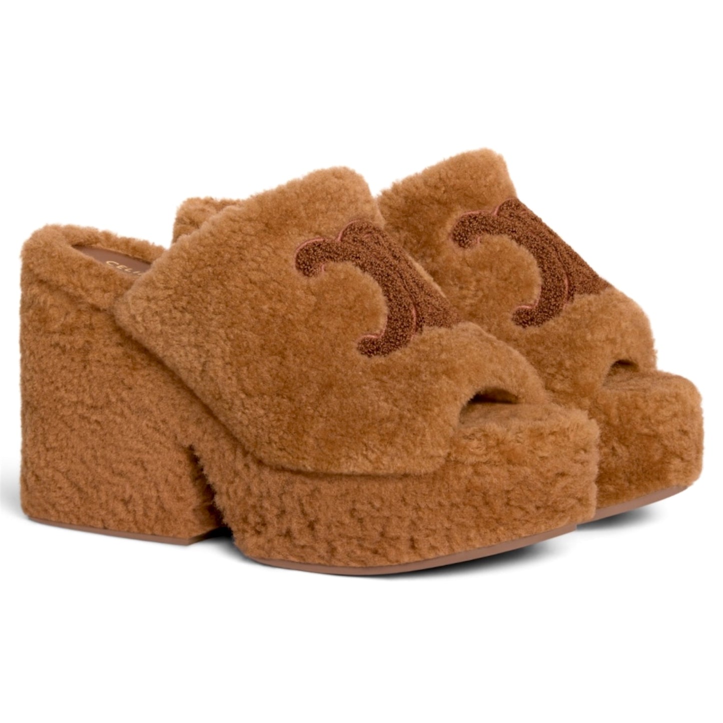 Celine Elena Mule in Shearling (Women's)